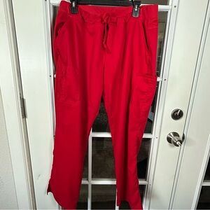 Grey's Anatomy Red Scrub Pants, Size Large/XL